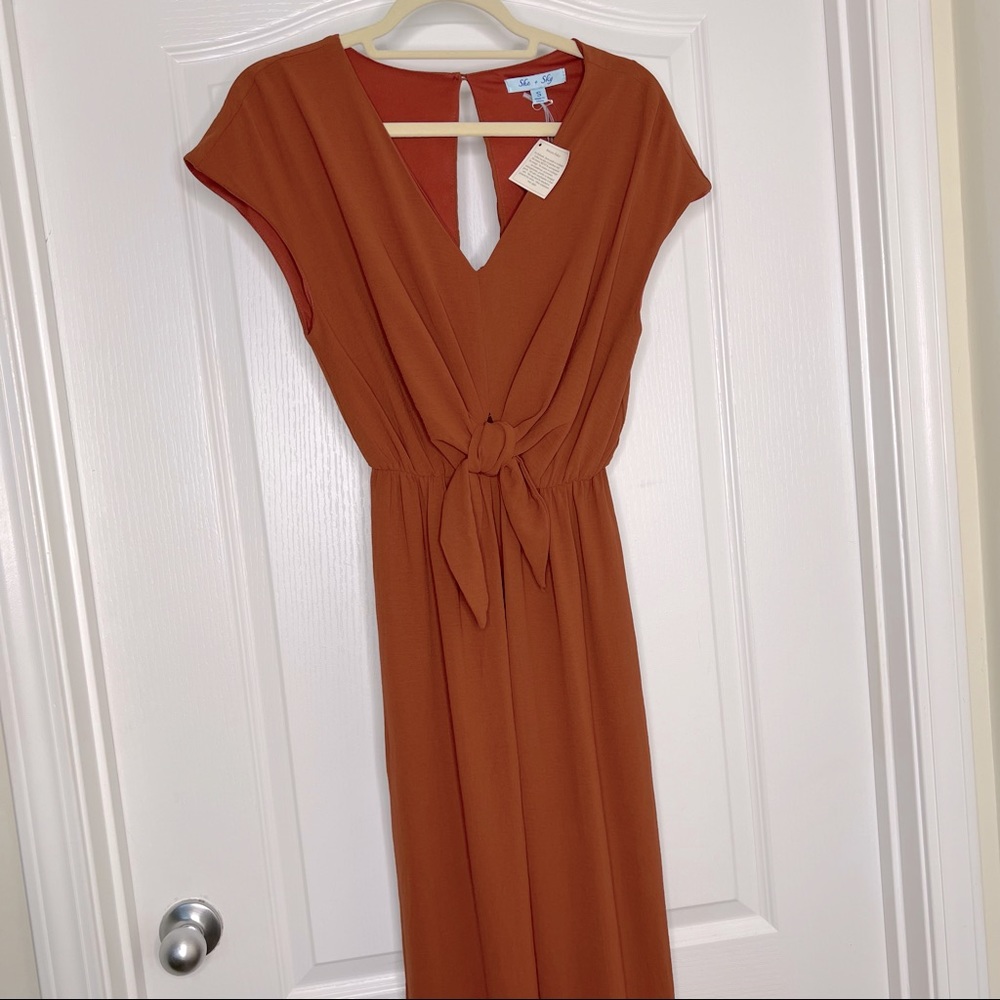 Burnt orange jumpsuit